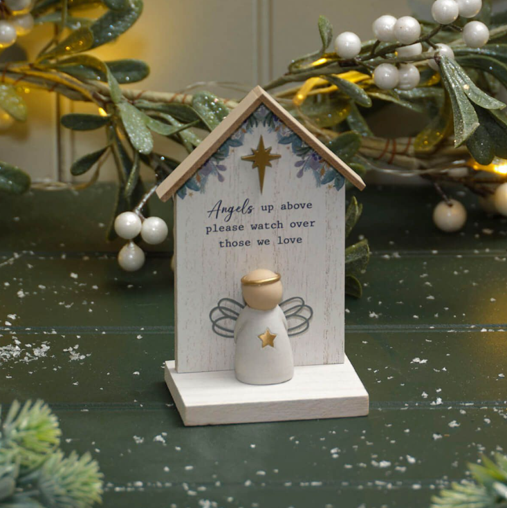 With Love at Christmas Angels Wood Block