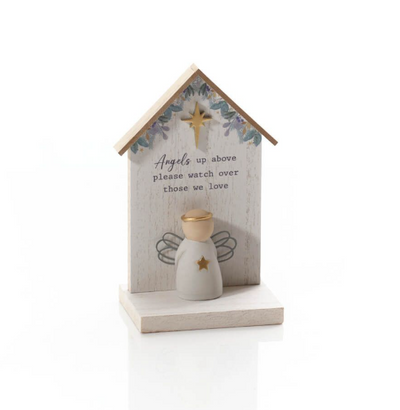 With Love at Christmas Angels Wood Block