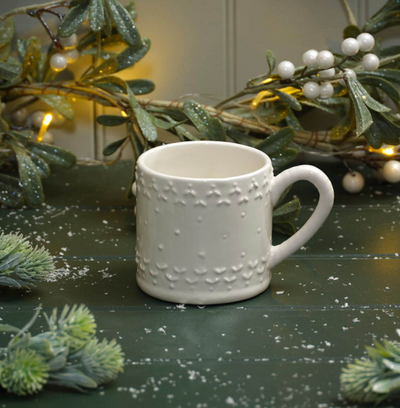 Christmas Angel Embossed Ceramic Mug
