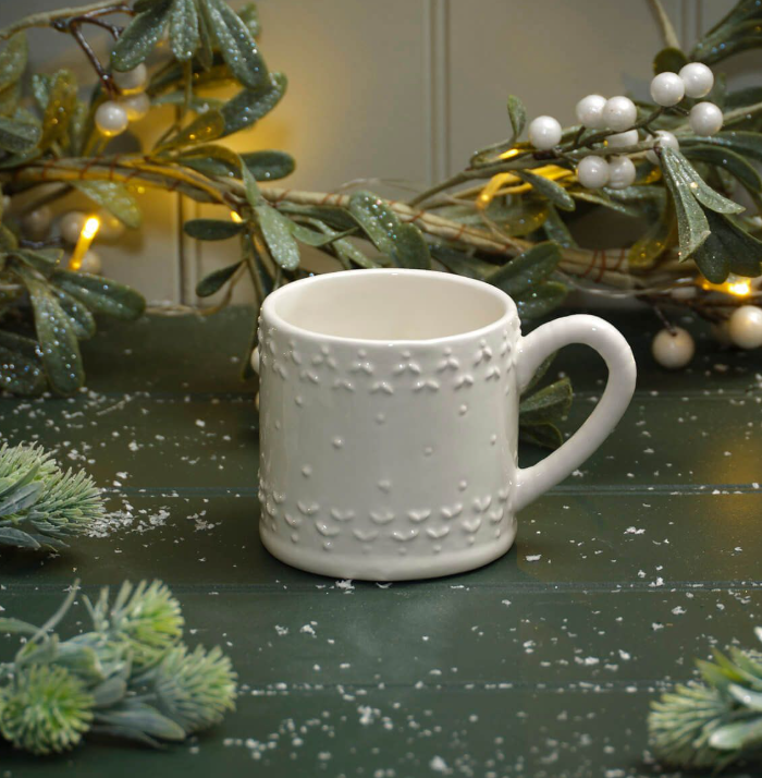 Christmas Angel Embossed Ceramic Mug