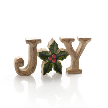 Mango Wood Joy Ornament