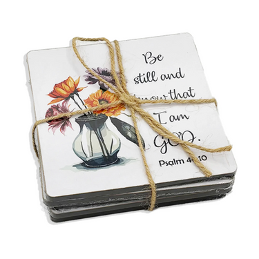 Set of 6 Coasters – “Be still and know that I am God”