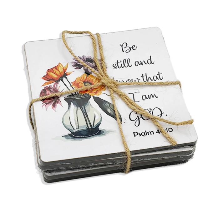 Set of 6 Coasters – “Be still and know that I am God”