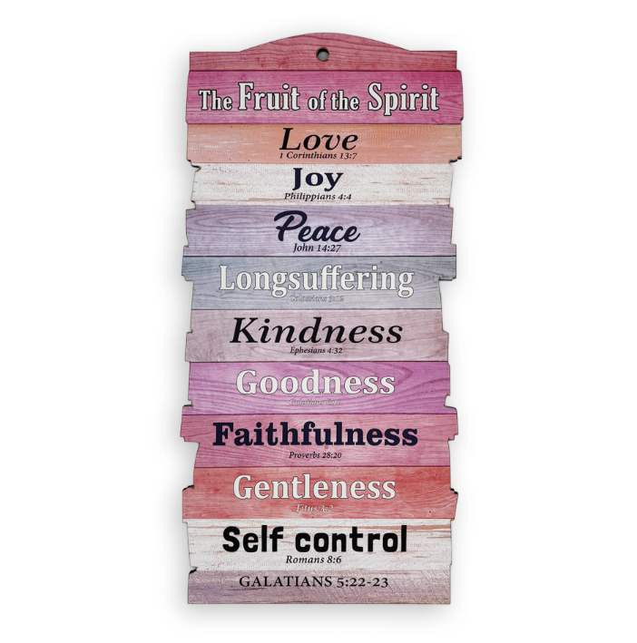 Small Stacked Wooden Plaque – “Fruit of the Spirit”