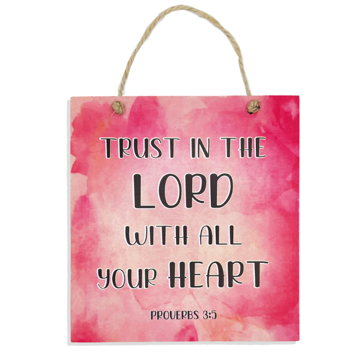 Trust In The Lord Coloured Plaque