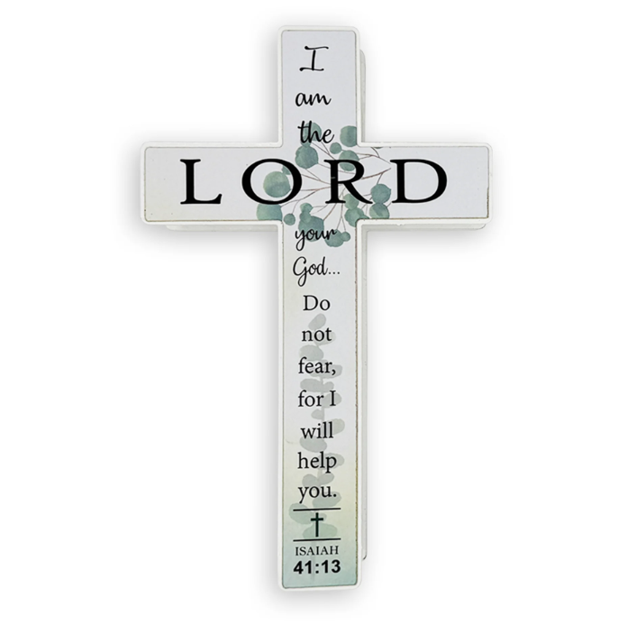 Small Standing Cross – “I am the Lord your God”