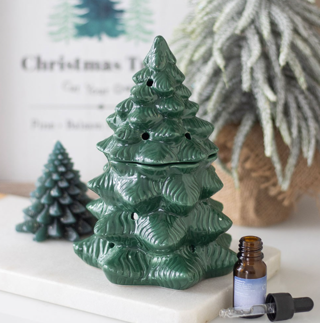 Green Fir Tree Oil Burner & Wax Warmer