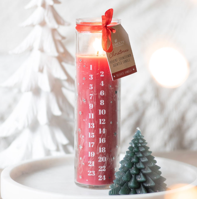 Red Vanilla Advent Candle