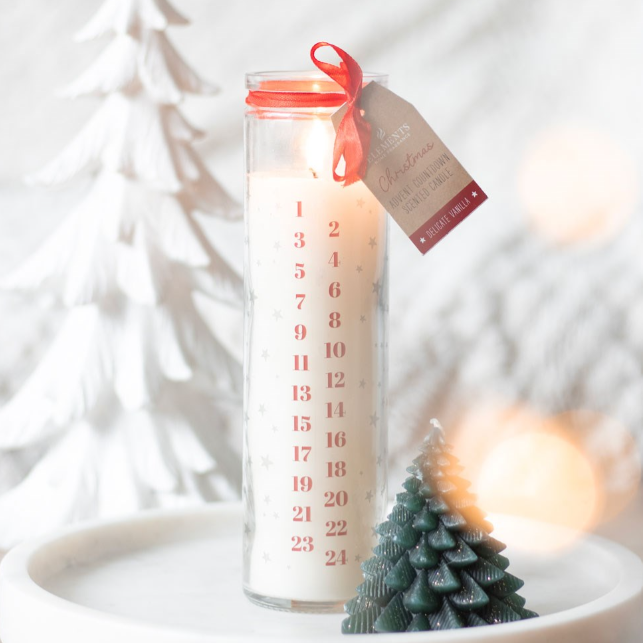White Vanilla Advent Candle