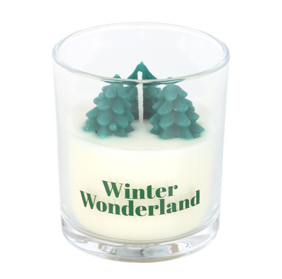 Winter Wonderland Tree Scene Candle