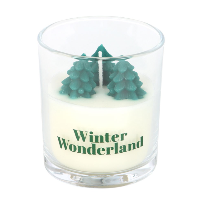 Winter Wonderland Tree Scene Candle