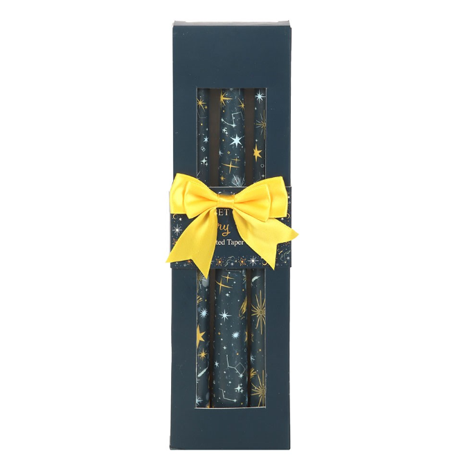 Set of 3 Starry Night Taper Candles