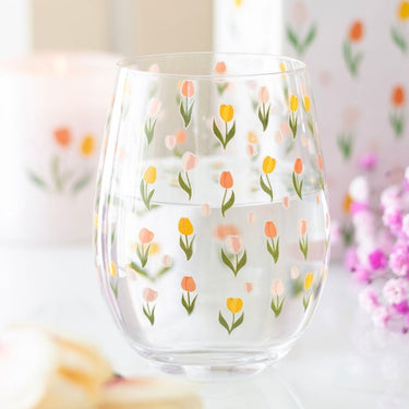 Tulip Print Glass
