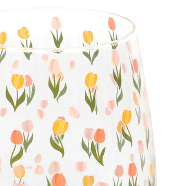 Tulip Print Glass