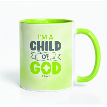 I Am a Child Of God Mug- Green