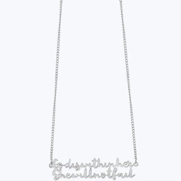 God Is Within Her Necklace - Silver