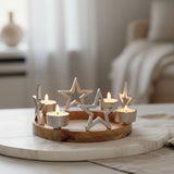 Wooden Tea Light Holder- Stars