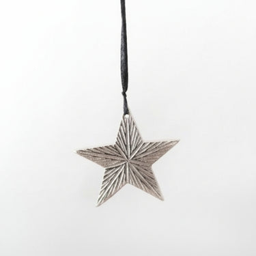 Hanging Silver Star Decoration