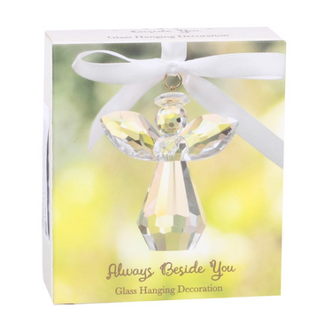 Always Beside You Hanging Glass Angel