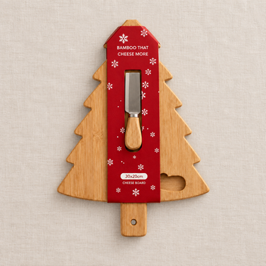 Tree Chopping Board & Cheese Knife