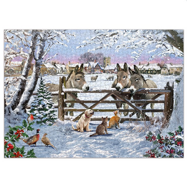 Wooden Puzzle 1000pcs Donkeys