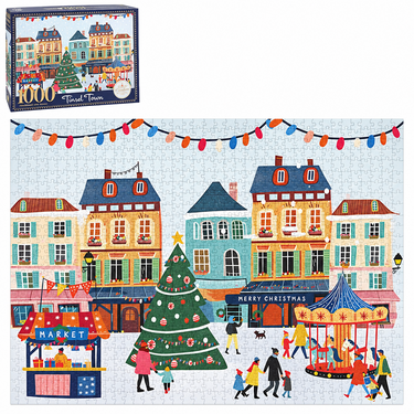 Wooden Puzzle 1000pcs Christmas Town