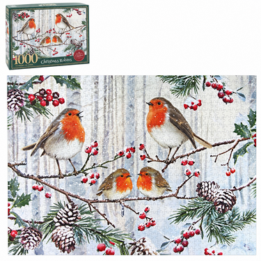 Wooden Puzzle 1000pcs Robins & Berries