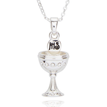 Communion Silver Plated Chalice Necklace