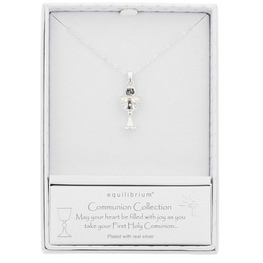 Communion Silver Plated Chalice Necklace