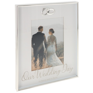 Silver Script Frame Wedding 6x4
