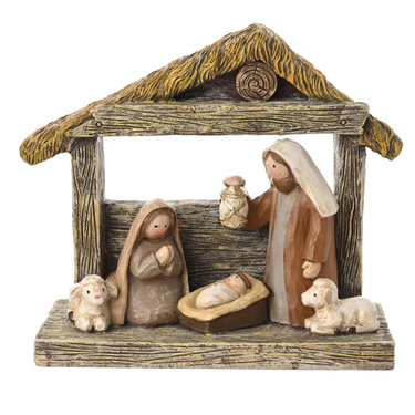 Nativity Scene Manger & Lamb