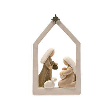 Nativity Scene Ornament with Sheep