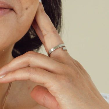 God is Within Her Affirmation Ring - Adjustable Silver
