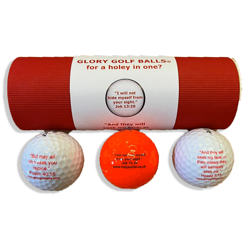 Glory Golf Balls Set of 3 "I will not hide"