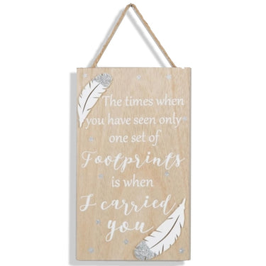 Footprints Rectangular Plaque