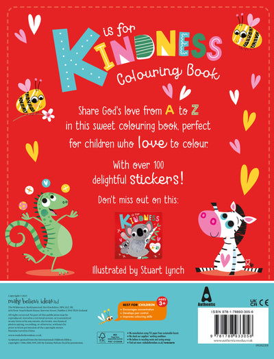 K is for Kindness Colouring Book by Stuart Lynch