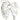 Hand Crafted Double Angel Wing & Heart - 24cm