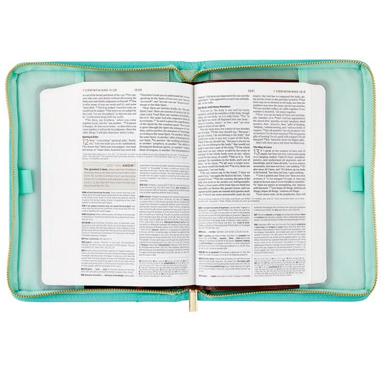 Suede Bible Cover - 1 Corinthians 13:4-8