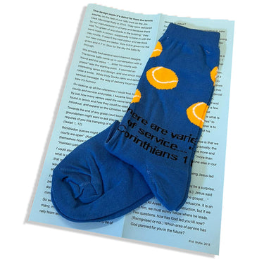 Holy Socks The Service Tennis Blue (adult 4-7)