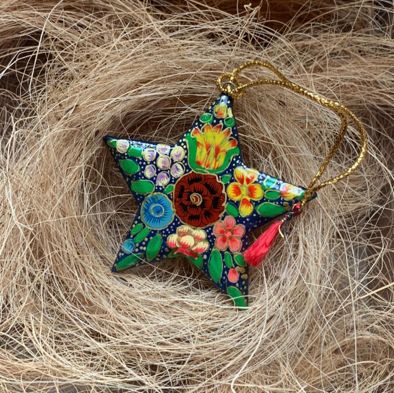Blue Floral Star