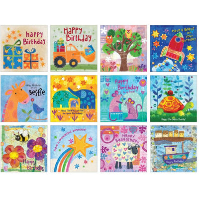 Eco-friendly Children’s Birthday Cards 12pk
