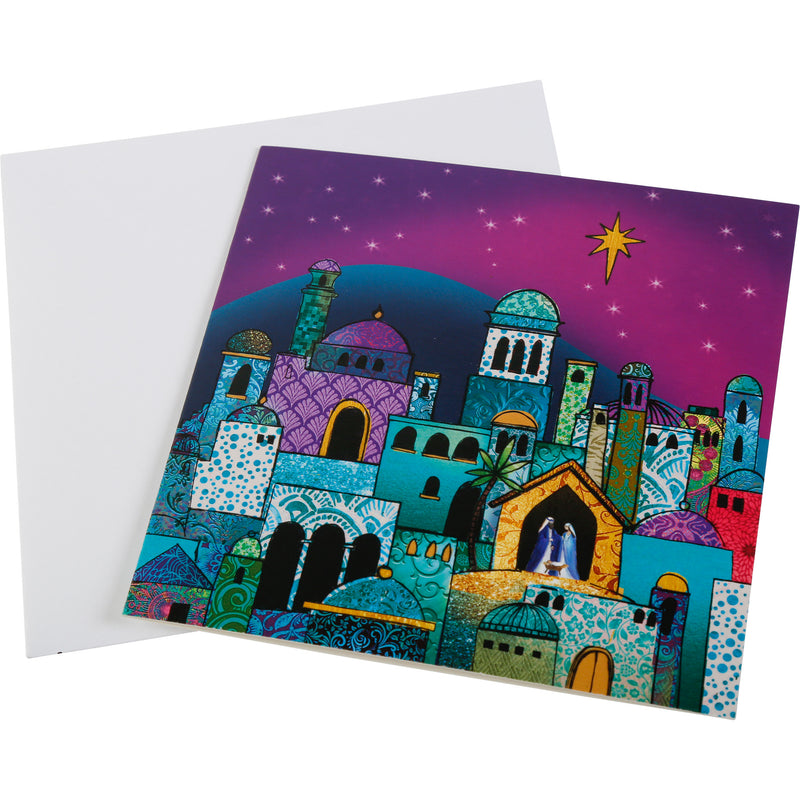 Bethlehem Purple Sky Christmas Cards (Pack of 10)