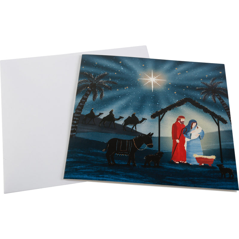 Silhouette Nativity Christmas Cards (Pack of 10)