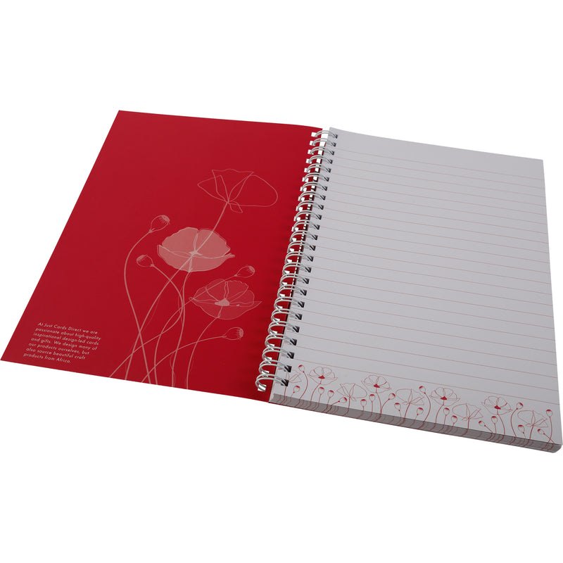 Poppies A5 notebook