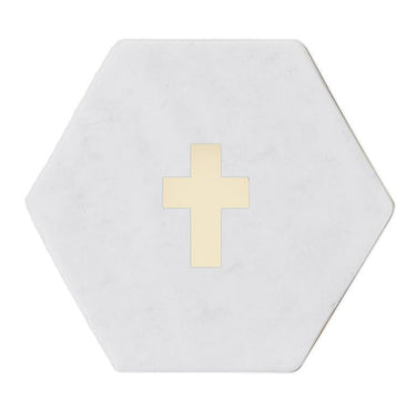 Marble Coasters Set - Cross
