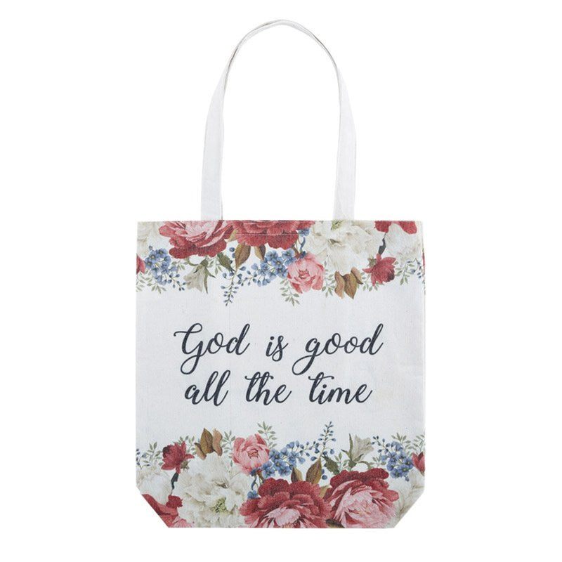 God is Good All the Time Tote Bag with Inside Pocket