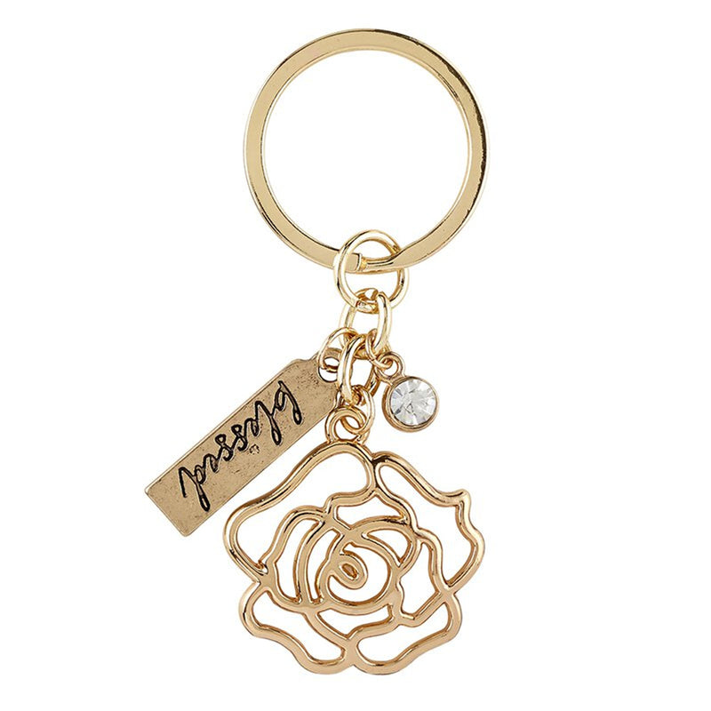 Blessed is She Who Has Believed Key Chain with Card