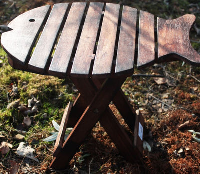 Folding Fish Chair- Dark Wood
