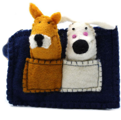 Finger Puppets with Pouch - Puppy Pals