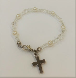 First Communion Beaded Bracelet